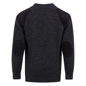 Countryman patch Crew Neck Jumper, 100% British wool.