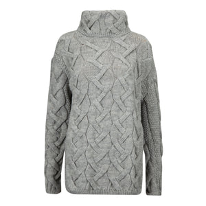 Cable Cowl Neck, 100% British Wool