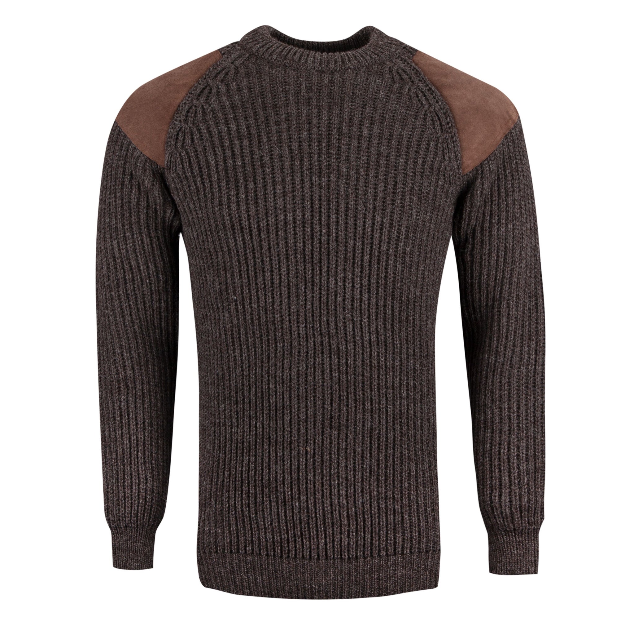 Countryman patch Crew Neck Jumper, 100% British wool.