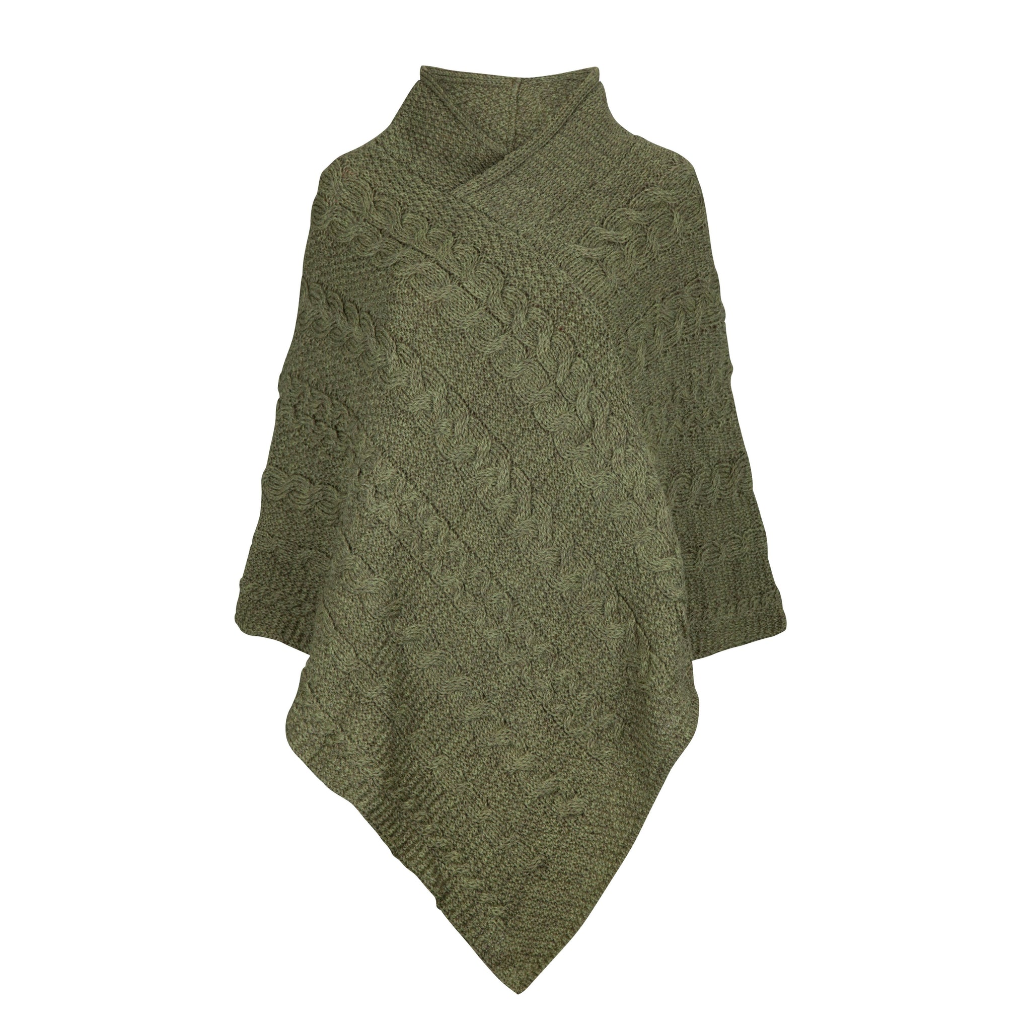 V-neck Poncho, 100% British Wool.