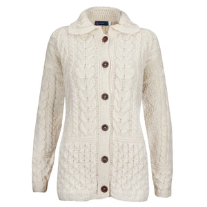 Aran Cardigan, 100% British Wool