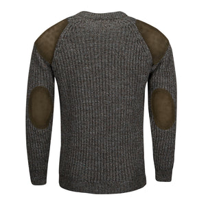 Countryman patch Crew Neck Jumper, 100% British wool.