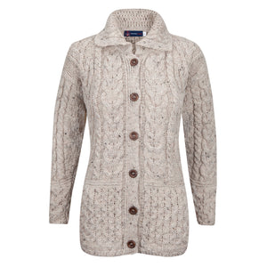 Aran Cardigan, 100% British Wool