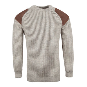 Countryman patch Crew Neck Jumper, 100% British wool.