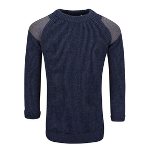 Tweed Crew Neck Jumper, 100% British wool – Woolaway Knitwear