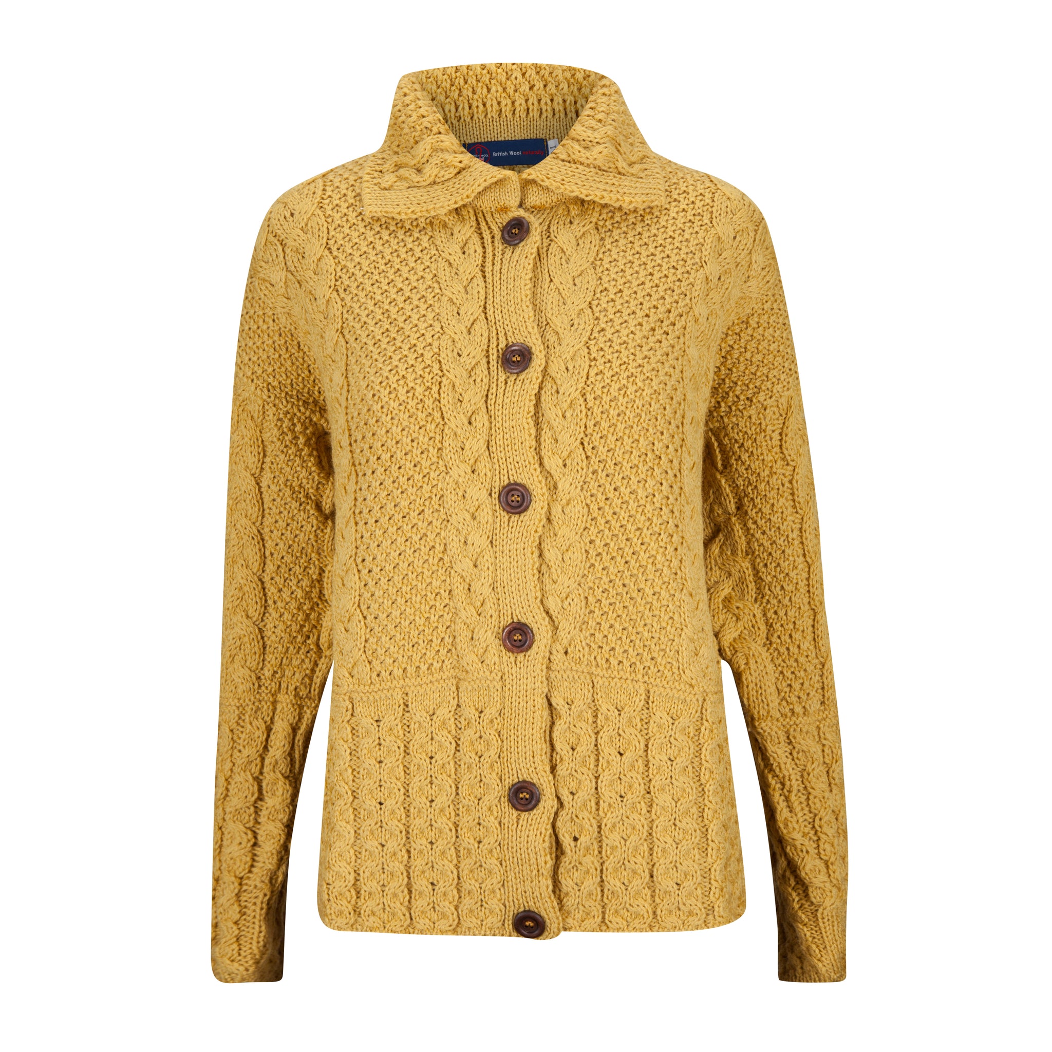 Aran Cardigan, 100% British Wool