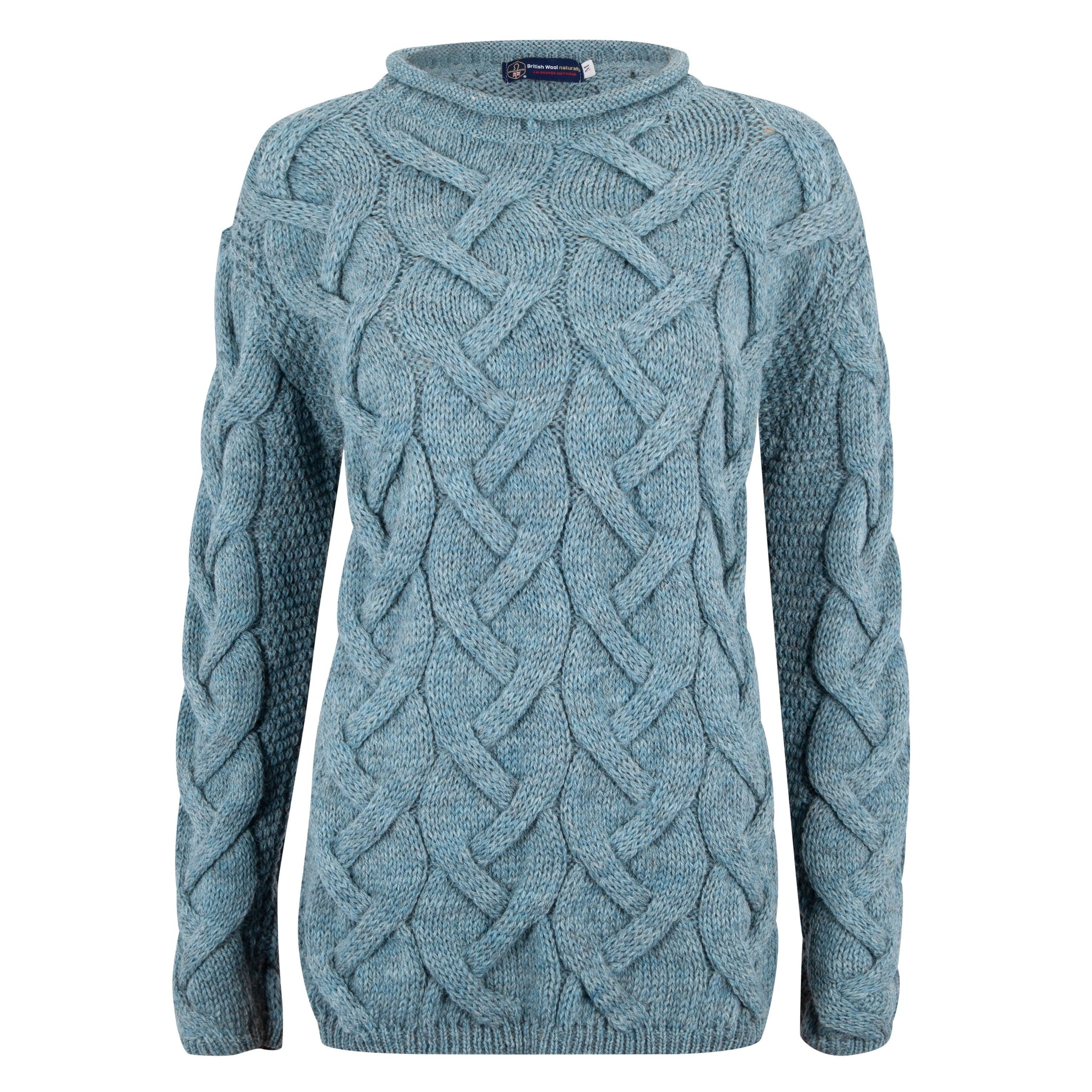 Tunic Cable Sweater, 100% British Wool.