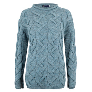 Tunic Cable Sweater, 100% British Wool.